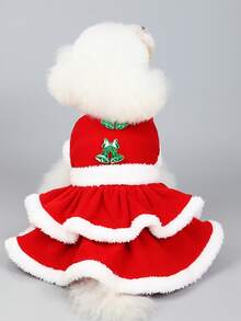 PETSIN 宠物铃铛、圣诞礼服、节日狗狗礼服 - 紅色 - 查看 7