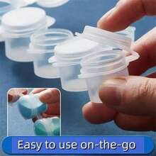 240 de cutii de vopsea goale, 40 de recipiente mini pentru vopsea acrilică cu capace, 6 cutii de vopsea goale conectate 3 ml/0,1 oz, potrivite pentru studenți, cutie cadou rafinată pentru pictură