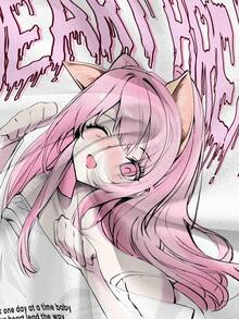 ROMWE Anime Áo hai dây màu hồng hình trái tim dễ thương gợi cảm phong cách Y2K dành cho nữ - Hồng - Xem 3