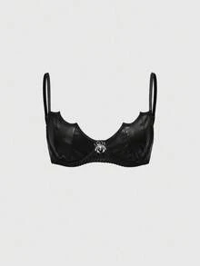 ROMWE Gothic Bat Shaped Underwire Sexy Bra For Women