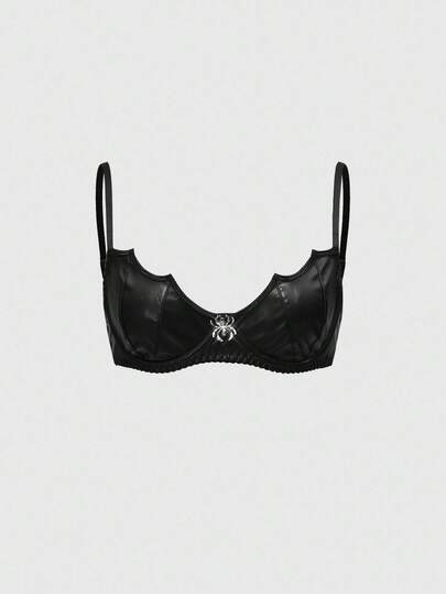 Gothic Bat Shaped Underwire Sexy Bra For Women