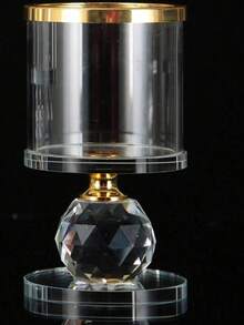 SHEIN Basic living Crystal Candle Holder - Polished Romance Themed Tabletop Decor For Dinners, Anniversaries, Birthdays & Holiday Celebrations - Luxurious American Style Candlelight Centerpieces For Home & Table, Room Decor, Gifts Graduation - Multicolor - View 10