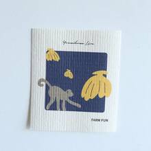 Joivida 1块清洁吸水洗碗布，不掉毛，防油，可爱卡通图案，厨房百洁布