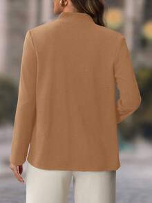 EMERY ROSE 女式黑色长袖修身西装外套 秋季女装 - 棕色 - 查看 2