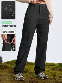 In My Nature Women's Detachable Waterproof Hiking Pants For Outdoor Camping, Trekking, And Urban Commuting Women Convertible Hiking Pants Women Outdoor Pants Women Water-Repellent Pants Detachable Pants Zip-Off Pants Women