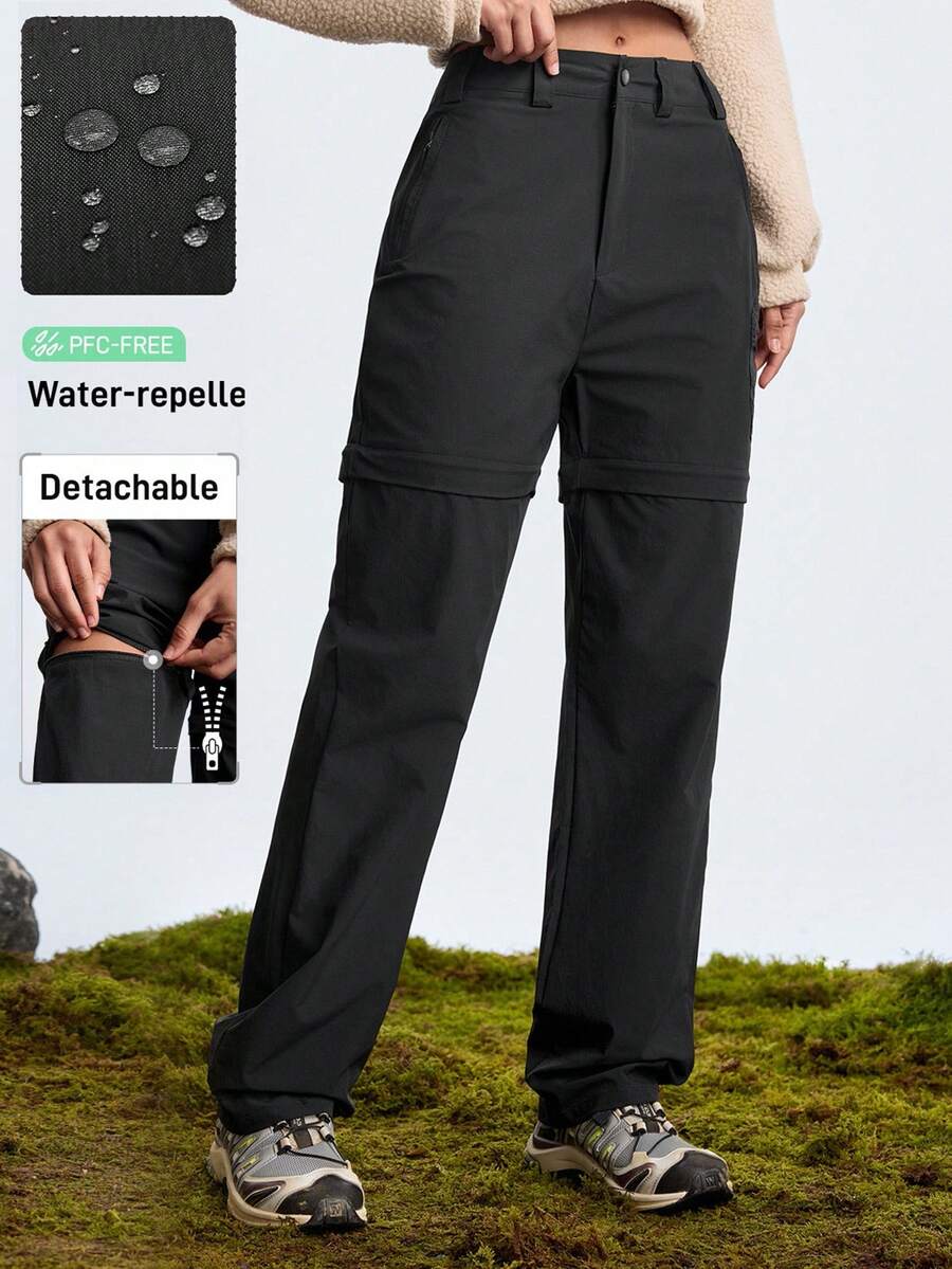 In My Nature Women's Detachable Waterproof Hiking Pants For Outdoor Camping, Trekking, And Urban Commuting Women Convertible Hiking Pants Women Outdoor Pants Women Water-Repellent Pants Detachable Pants Zip-Off Pants Women
