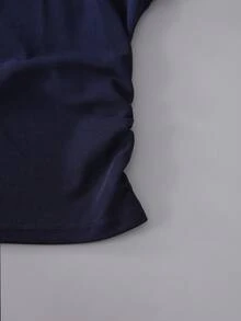 Rina Fox Ladies' Contrast Color Turndown Collar Long Sleeve Casual T-Shirt With Knight Print Fall Cloth For Women, Christmas