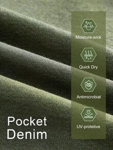 Flexra 女士休闲水洗直筒可拆卸牛仔裤户外徒步防晒轻便速干女式徒步服女式徒步裤女式户外裤露营装女式 - 軍綠色 - 查看 9