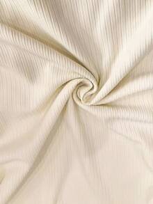 Franclia Plus Size Women's Solid Color Slim Fit Oblique Shoulder Long Sleeve T-Shirt, Ribbed Knit Top