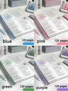 SHEIN Quaderno a spirale A5 da 120 pagine, copertina morbida e trasparente con fogli staccabili perforati, design impermeabile, regalo a tema musicale per forniture per ufficio, scuola e università