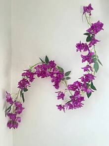 SHEIN Dây hoa giấy nhân tạo 1 chiếc - Dây hoa giấy giả dài 1,8 mét, làm từ lụa, thích hợp trang trí cổng cưới, bàn tiệc, khăn trải bàn, treo tường, trang trí nhà cửa, tiệc tùng, phong cách Boho, sân vườn, trang trí trong nhà và ngoài trời. - Nhiều màu - Xem 2