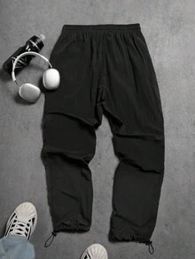 Gym Rark 男士休闲印花抽绳运动裤 - 黑色 - 查看 2