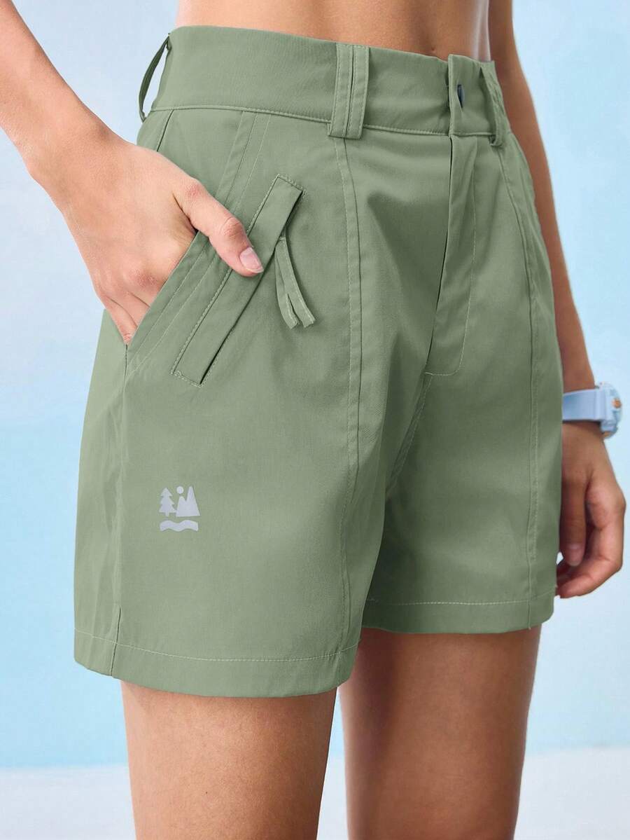 In My Nature Quần short thể thao đi bộ đường dài ngoài trời dành cho nữ Quần short đi bộ đường dài dành cho nữ Quần short cắm trại dành cho nữ - màu xanh lá - Xem 1