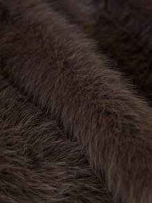 Aveloria Modichic Reversible Fashionable Minimalist High-End PU Leather Long Jacket, Faux Fur Coat For Women - Brown - View 9
