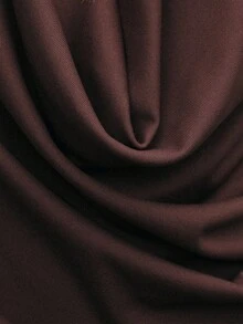 Nöista Brown Halter Top With Draped Cowl Neckline And Metal Ring Detail. Sexy Y2K Going-Out Top Perfect For Parties, Date Nights, Or Chic Summer Looks. Women's Sleeveless Crop-Style Halter Shirt. - Brown - View 8