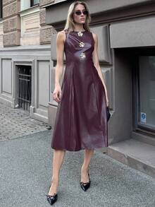 Pariaura 万圣节女式长裙 - 酒紅色 - 查看 4