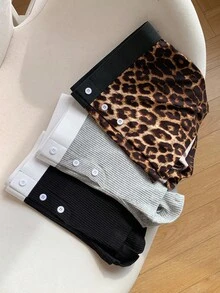 Comfortcana Quần short thoáng khí họa tiết da báo Colorblock dành cho nữ - Nhiều màu - Xem 5