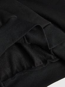 ROMWE Grunge Punk Moletom Unissex Vintage de Subcultura de Rua Y2K com Estampa de Pistola e Asa com Strass e Caimento Solto - Preto - Visão 5