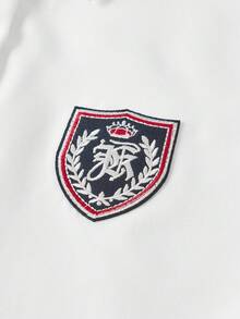 少女白色短款学院风休闲长袖收腰衬衫，休闲，学院风，Y2K，返校季 - 白色 - 查看 3