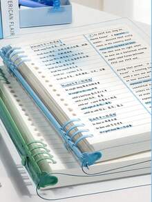 SHEIN Quaderno a spirale A5 da 120 pagine, copertina morbida e trasparente con fogli staccabili perforati, design impermeabile, regalo a tema musicale per forniture per ufficio, scuola e università