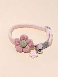 Zazumi 1 chiếc vòng cổ cho thú cưng trang trí hoa có mặt dây chuyền, thích hợp cho mèo/chó nhỏ, dùng để trang trí và kéo. - Bột - Xem 5