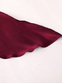 Modelyn Solid Color Satin Pleated Bowknot Waist Blouse Satin Blouse With Bow Maroon Blouse Dark Red Satin Top Wine Red Top Burgundy Satin Blouse Burgundy Satin Top Satin Top With Bow Wine Red Formal Top Dark Red Satin Blouse Maroon Elegant Top