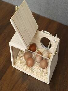 SHEIN 1 件户外花园装饰鸟舍，透明可视，颜色和款式随机，适合鹦鹉和其他中小型鸟类 - 彩色 - 查看 7