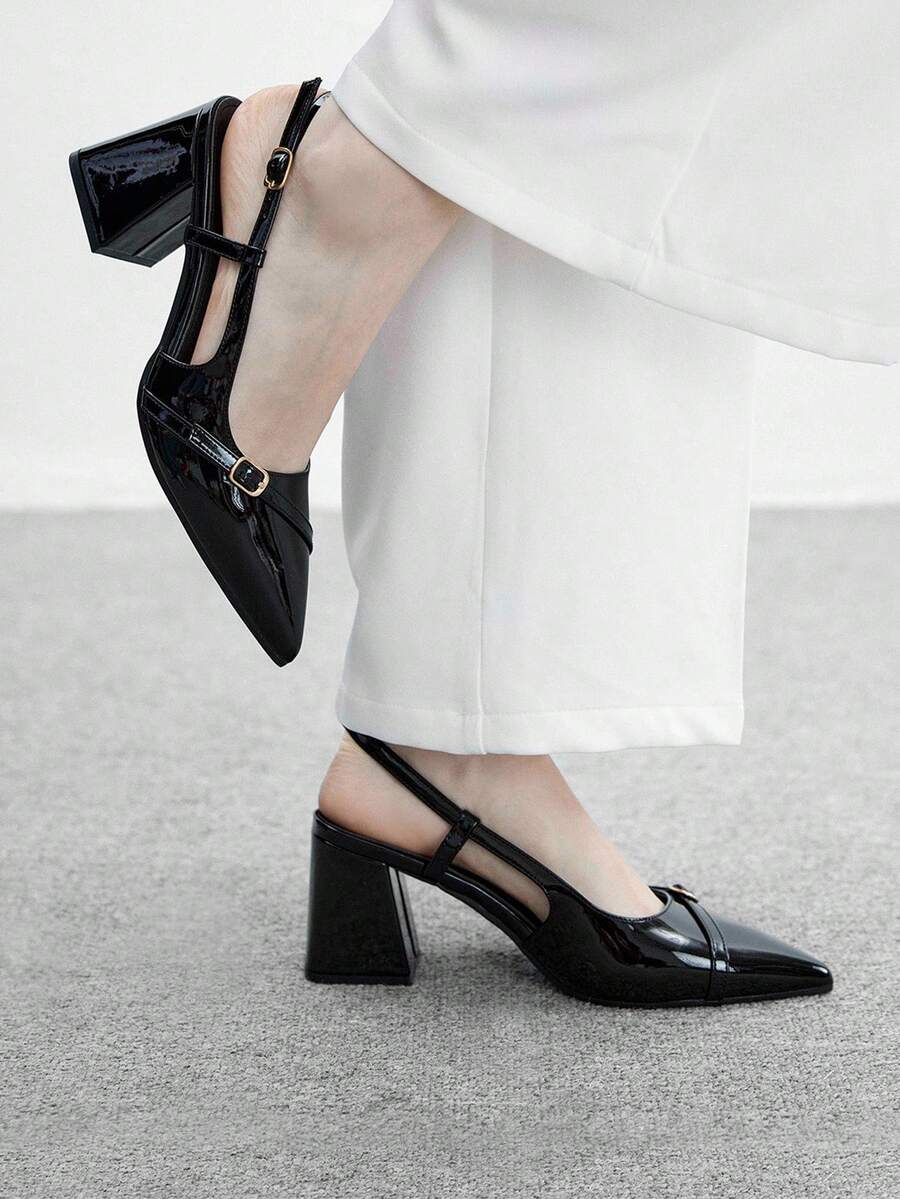 CUCCOO BIZCHIC 女士时尚百搭尖头高跟鞋 - 黑色 - 查看 1