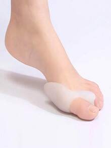 SHEIN 1 Pair White Silicone & Toe Separator - Ultra-Soft Hallux Valgus Brace For Foot Care, Pain Relief - Multicolor - View 5