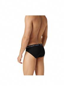 Ralph Lauren 3 Pack Men's Letter Active Waist Briefs - Black and White - View 4