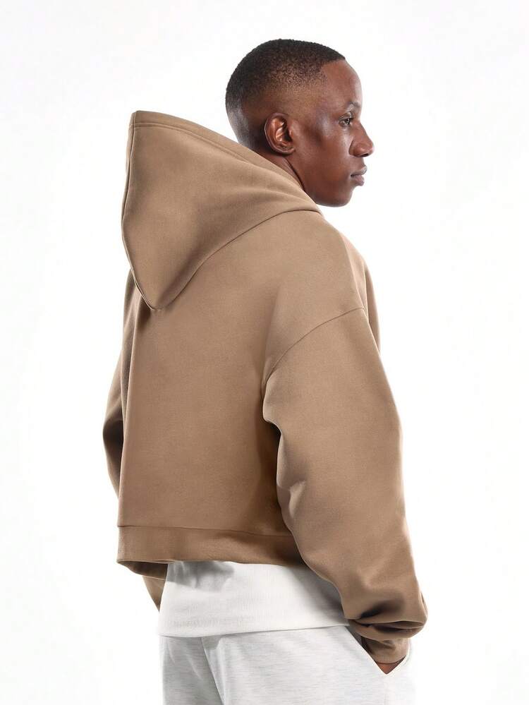 Essential Boxy Fit Zip Up Hoodie
