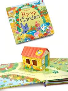 SHEIN 3D Usborne 立体花园书 - 早期学习互动书籍，幼儿教育故事书，自然主题幼儿礼物 - 彩色 - 查看 5