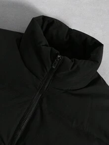 PAVTROS Manfinity Streetrush Men's Printed Zip-Up Stand Collar Coat, Winter, Fall