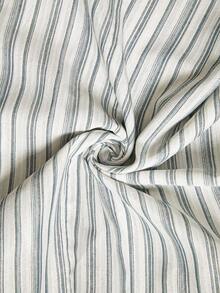 Zelara Vestido de talla grande casual con rayas, bordado floral para uso diario