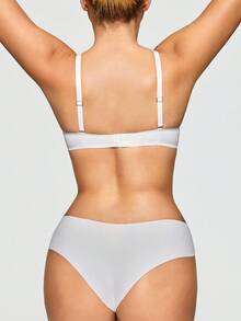 SHAPORA 无缝无钢圈衬垫文胸，带钢圈，提升和支撑 - 白色 - 查看 2