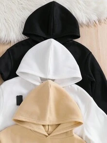 SHEIN 6 件儿童/青少年男童休闲图案印花连帽卫衣和纯色慢跑裤两件套，3 种款式，买 1 送 2，适合通勤、上学、休闲、旅行、运动、春夏秋冬 - 彩色 - 查看 5