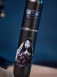 Corpse Bride X SHEIN 5ml/0.2oz 深灰色可再填充香水雾化器喷雾瓶，底部填充自泵式可重复使用香水瓶，迷你便携式化妆品瓶液体填充瓶，带可见窗口，便于旅行和乘飞机，蝴蝶 - 黑色 - 查看 7