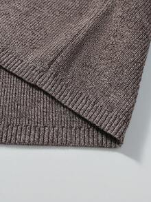 Manfinity Homme Plain Multicolor Knitted Cardigan For Men, Long Sleeve Casual Cardigan, Fall Winter - Multicolor - View 7