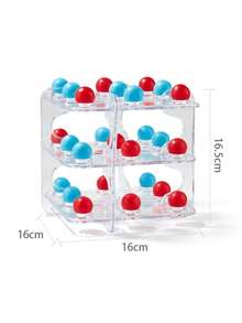 Zazumi 1PC 3D Tic Tac Toe Strategy Board Game For Kids & Adults - 2-4 Players, Rotating Tabletop Puzzle Game For Children's Logic Training, Educational Family Toys, Popular Brain Teaser Gifts For All Ages - Multicolor - View 6