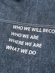 Manfinity EMRG Men's Long Sleeve Casual Street Style Zip-Up Jacket, Fall - Blue - View 4