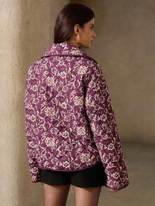 GENKIRA Women's Casual Printed Padded Coat, Fashionable European And American Design, Versatile - Multicolor - View 3