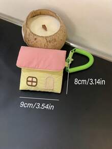Joivida Creative Dopamine-Colored Small House Headphone Bag, Thickened Anti-Fall Portable Pendant Headphone Protective Cover, Cute - Multicolor - View 7