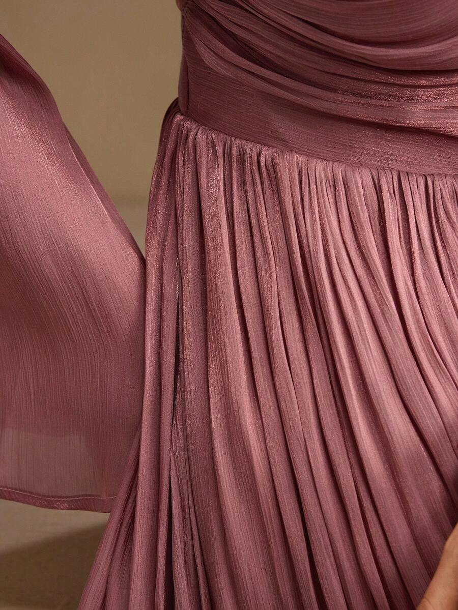 Anewsta Women's Long Sleeve Dress, Elegant And Versatile For Commuting, Spring, Autumn, Winter - Red Plum - View 1