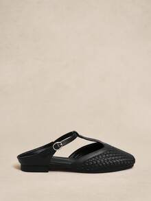 Rosivie Women's Hollow Woven Slip-On Flats, Breathable Beach Vacation Mesh Shoes - Black - View 4