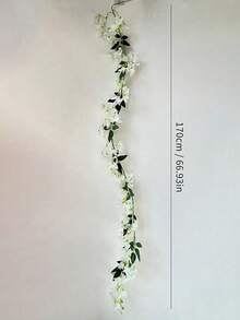 SHEIN Dây hoa giấy nhân tạo 1 chiếc - Dây hoa giấy giả dài 1,8 mét, làm từ lụa, thích hợp trang trí cổng cưới, bàn tiệc, khăn trải bàn, treo tường, trang trí nhà cửa, tiệc tùng, phong cách Boho, sân vườn, trang trí trong nhà và ngoài trời. - Nhiều màu - Xem 8