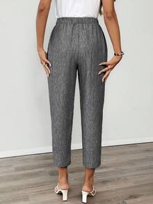 EMERY ROSE Pantalones casuales de unicolor para mujer - Gris Oscuro - Ver 6