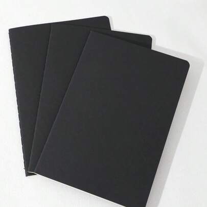 SHEIN 1 pieza Cuaderno minimalista de unicolor, cubierta blanda con rayas anchas y papel grueso, cuaderno de oficina profesional para escribir, planificar y uso diario