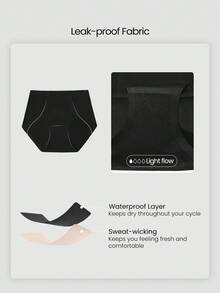 GLOWMODE 1 Packung sichere, wasserdichte, schnell trocknende, undurchlässige Slip-Unterwäsche mit mittlerer Taille für Menstruation, Wochenbett, tägliche Aktivitäten, Lässig und Büroarbeit