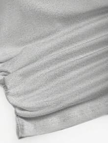 SHEIN Unity 带胸垫的休闲纯色修身背心 - 灰色 - 查看 4