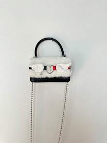 ROMWE Kawaii 1 Cute Plush Angel Beaded Bag Women's Handbag Crossbody Bag